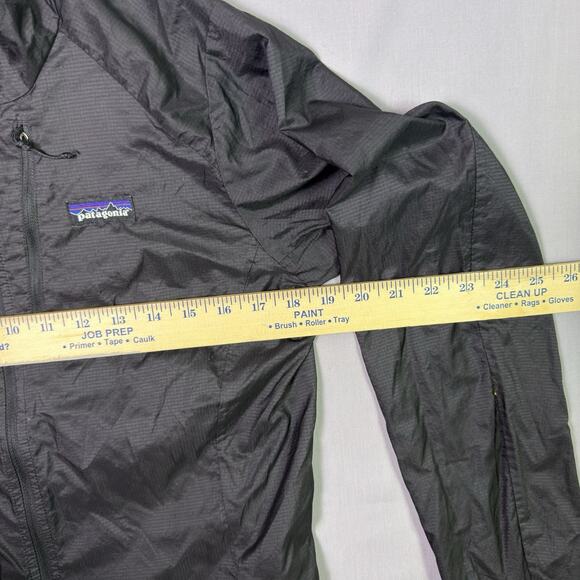 Patagonia Womens Houdini Windbreaker Jacket Medium Black Hooded Ultralight - Picture 6 of 7